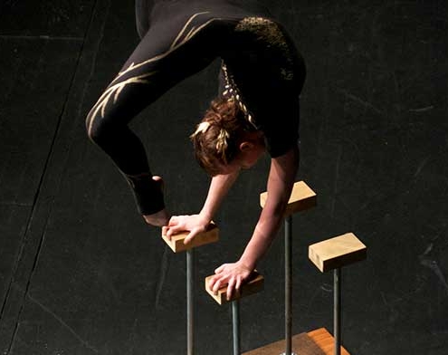 image of elsa hall on handstand canes